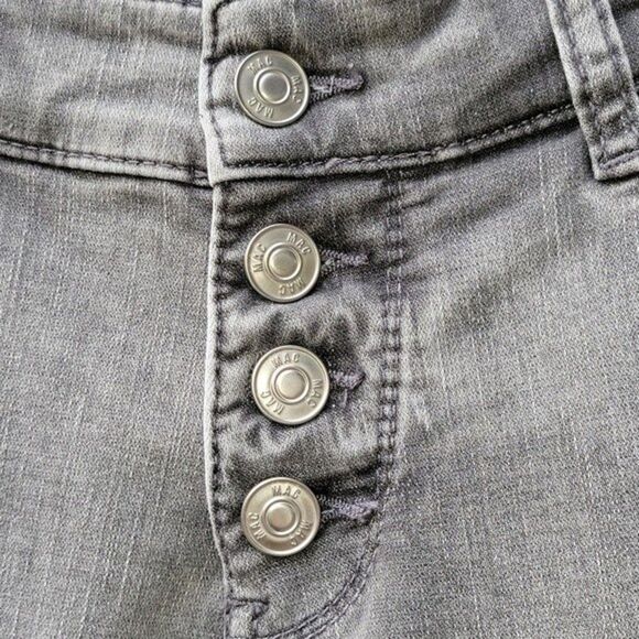 Vintage Y2K MAC-Jeans Mens 34 Gray  Chambray Button Front Shorts Germany - Picture 4 of 9